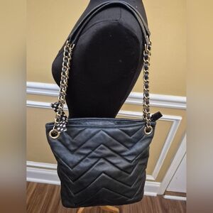 Talbots Black Quilted Shoulder Bag